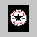 Antifascist Allstars hrubá mikina na zips s kapucou stiahnuteľnou šnúrkami